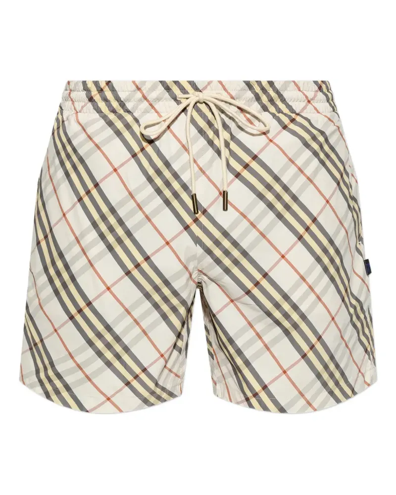Burberry Seb check drawstring swim shorts - Nude Nude