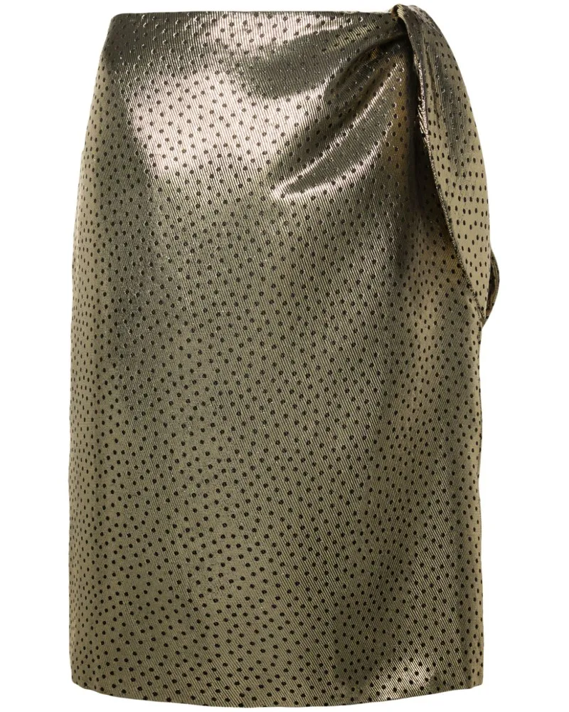 Saint Laurent Lamé-Rock mit Knotendetail - Gold Gold