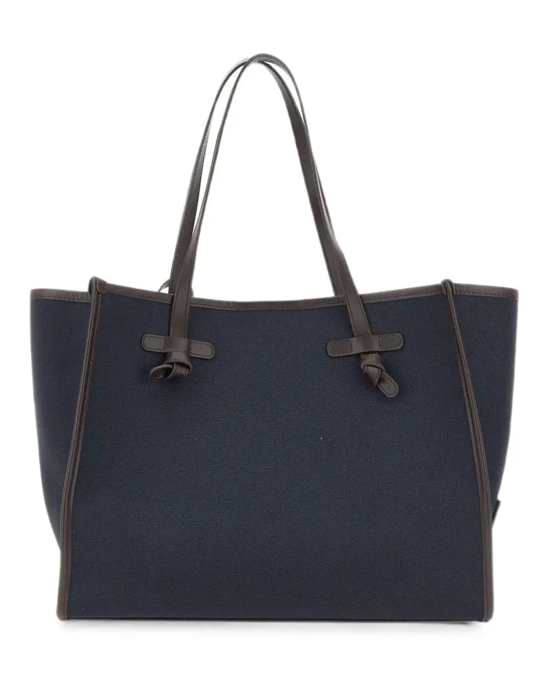 Gianni Chiarini Marcella leather-trim tote bag - Blau Blau
