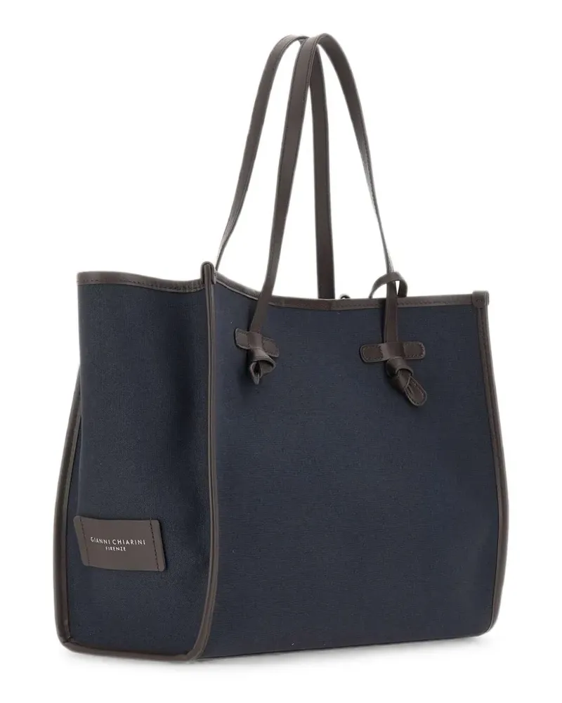 Gianni Chiarini Marcella leather-trim tote bag - Blau Blau