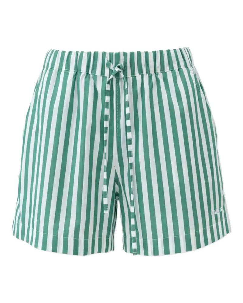Hunza G embroidered striped shorts - Grün Grün