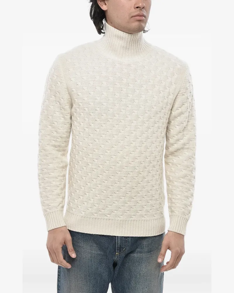 Paolo Pecora Milano cable-knit turtleneck sweater - Nude Nude