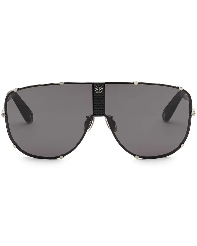Philipp Plein Stud Pilotenbrille - Schwarz Schwarz
