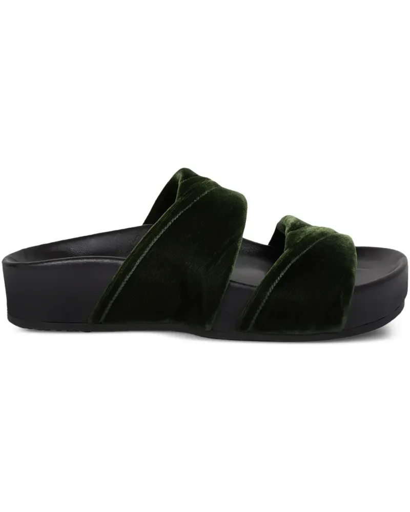 Dries van Noten Sandalen aus Samt - Grün Grün
