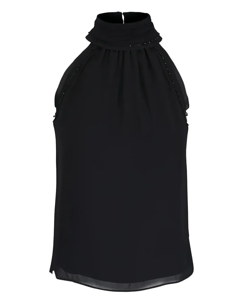 Veronica Beard Tanisha Bluse mit Perlendetail - Schwarz Schwarz