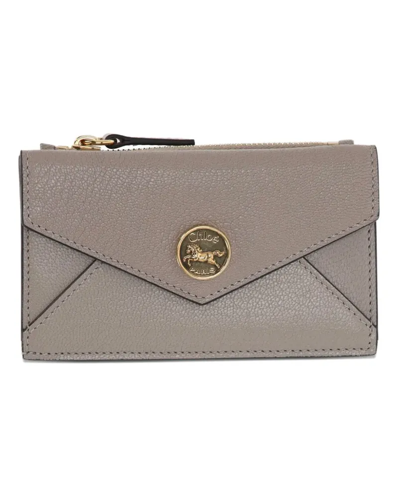 Chloé envelope logo wallet - Grau Grau