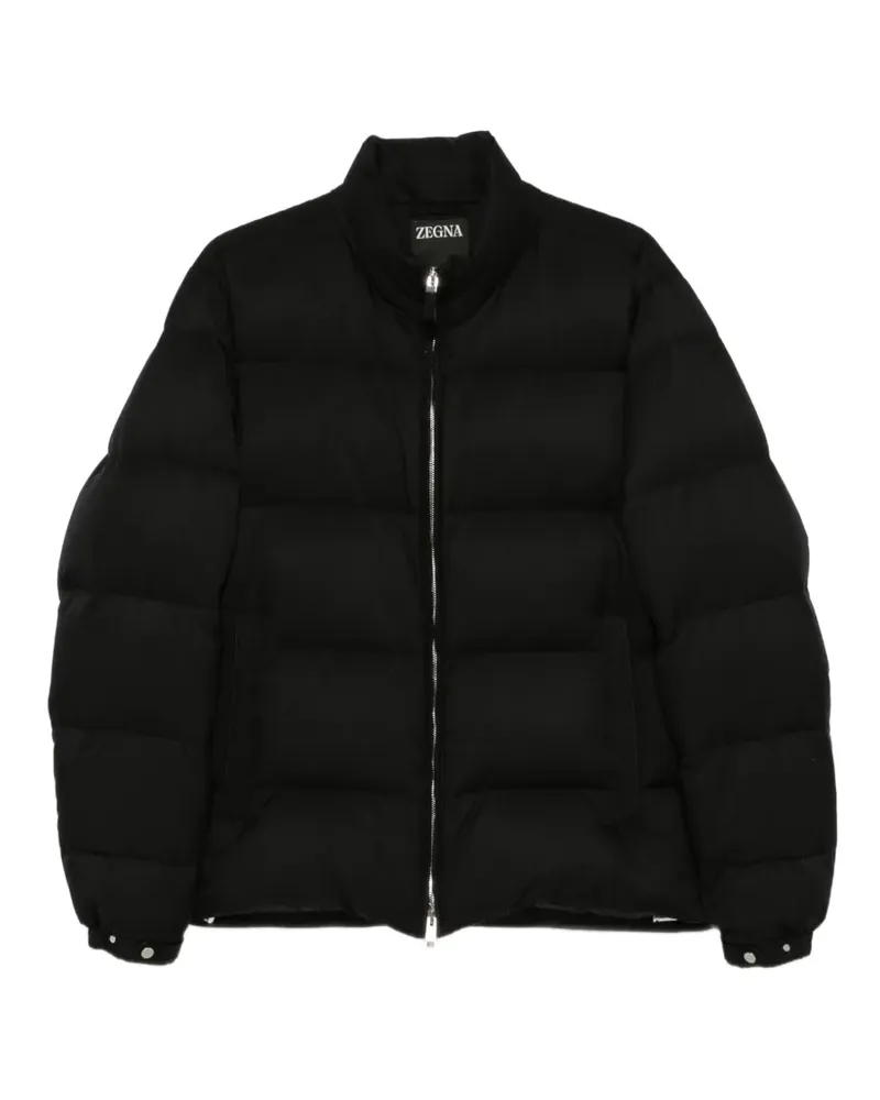 Ermenegildo Zegna Gesteppte Jacke mit Reißverschluss - Schwarz Schwarz