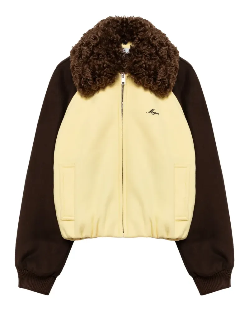MSGM Jacke mit Kragen - Gelb Gelb