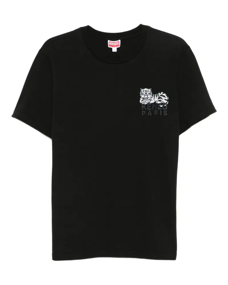 Kenzo Happy Tiger T-Shirt - Schwarz Schwarz