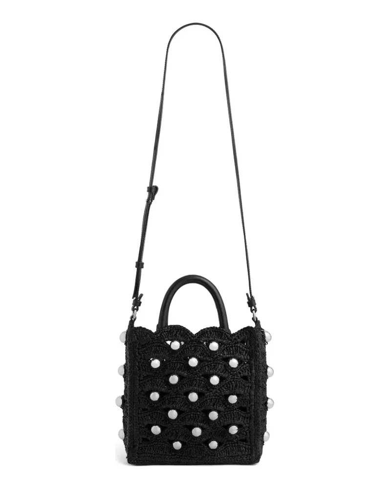 Paco Rabanne Tote Bag mit Perlenverzierung - Schwarz Schwarz
