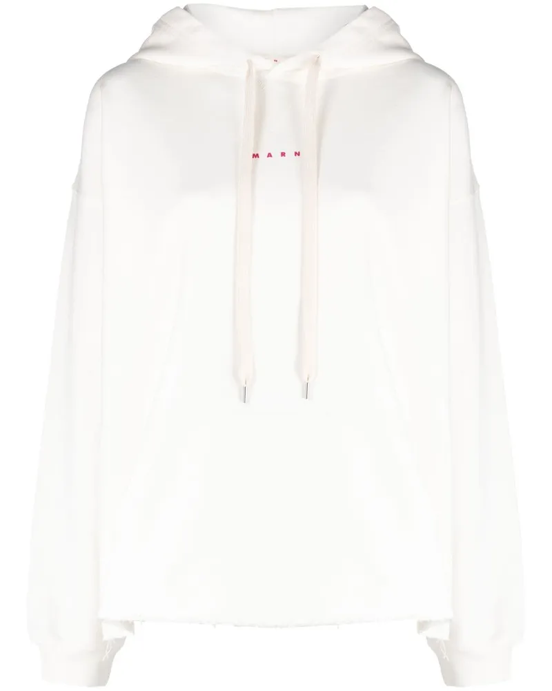 Marni Hoodie mit Logo-Print - Weiß Weiß
