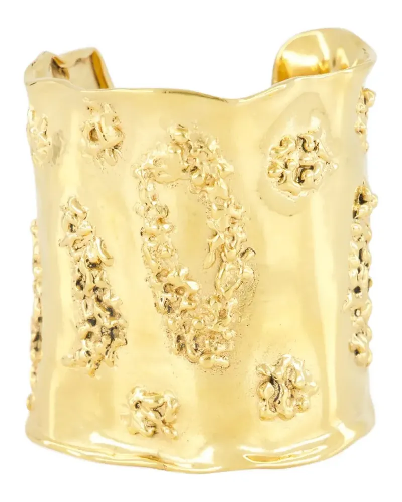 PAULA organic-textured cuff - Gold Gold