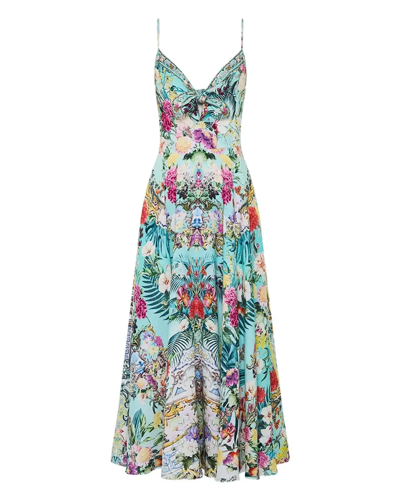 Camilla floral-pattern maxi dress - Blau Blau