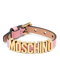 Moschino Armband mit Logo-Anhänger Rosa