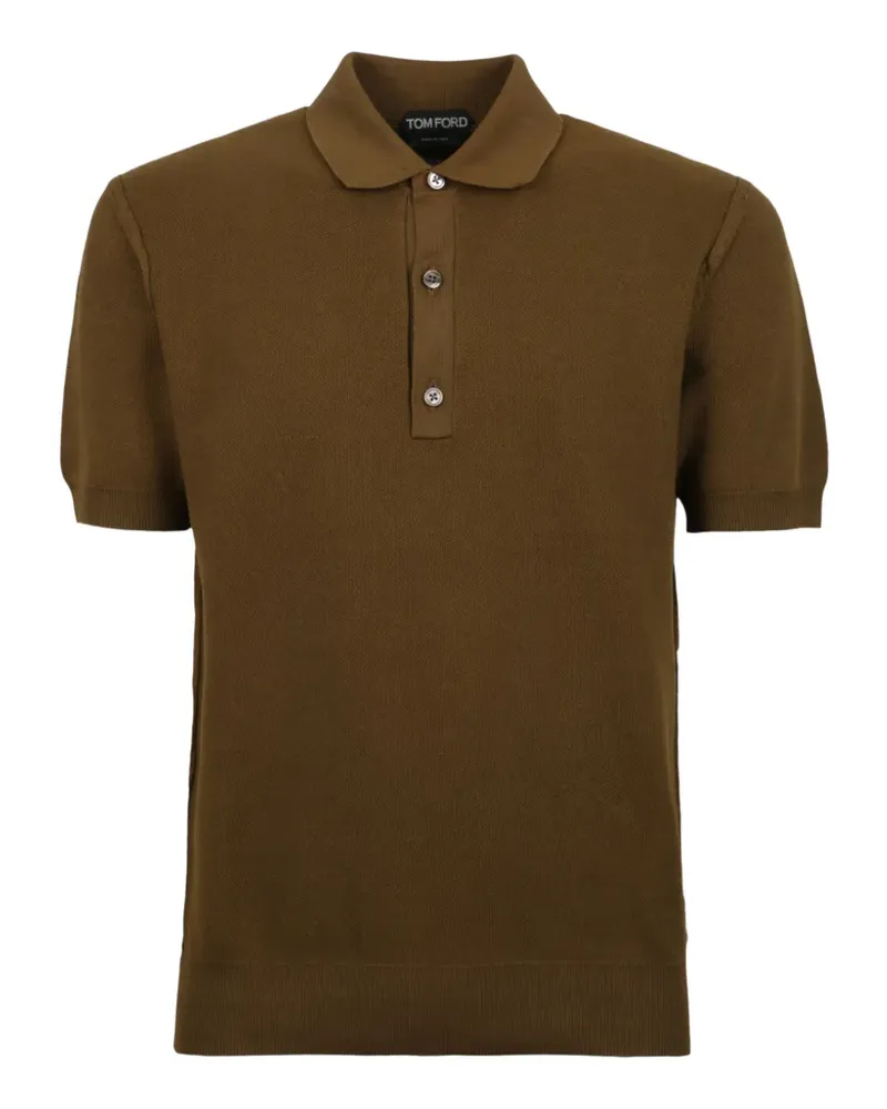 Tom Ford Poloshirt mit Knopfdetail - Braun Braun