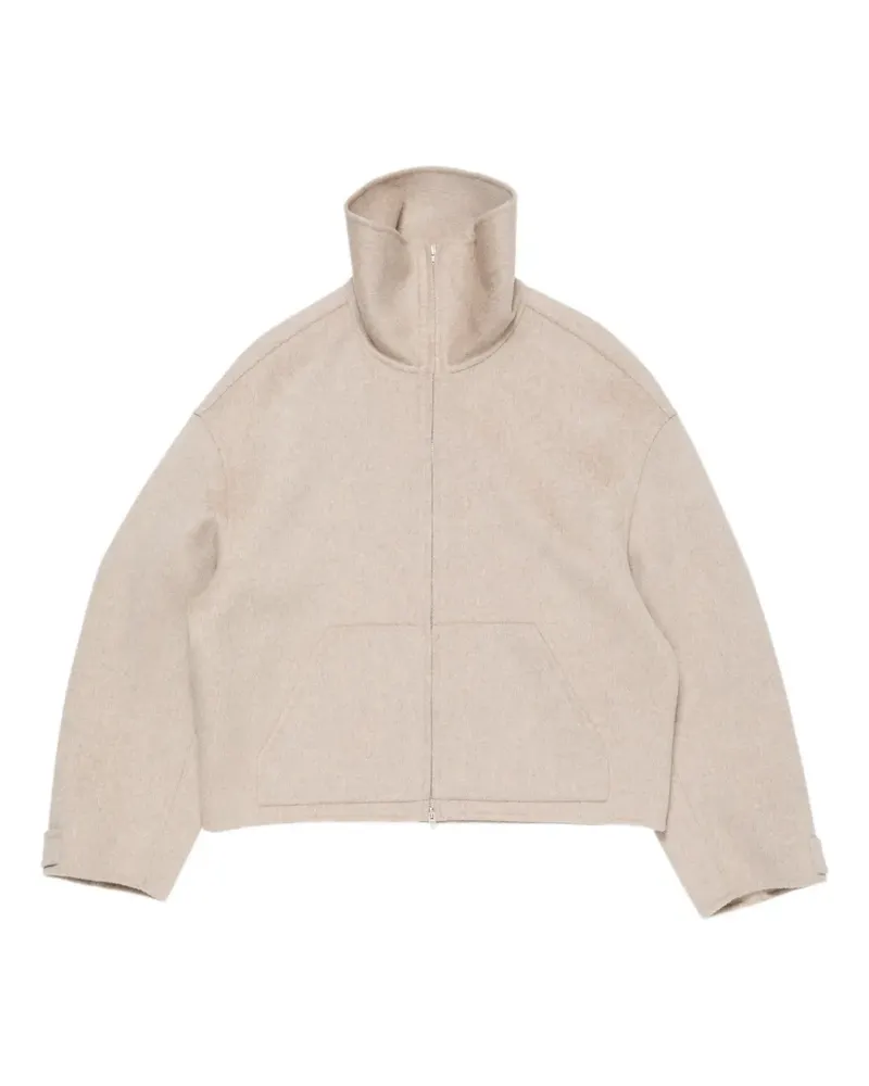 Acne Studios Cropped-Jacke mit Stehkragen - Nude Nude
