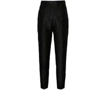 Jacquard-Hose mit Blumenmuster - Schwarz