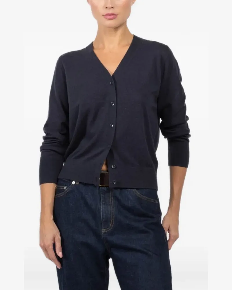 tibi V-neck button cardigan - Blau Blau
