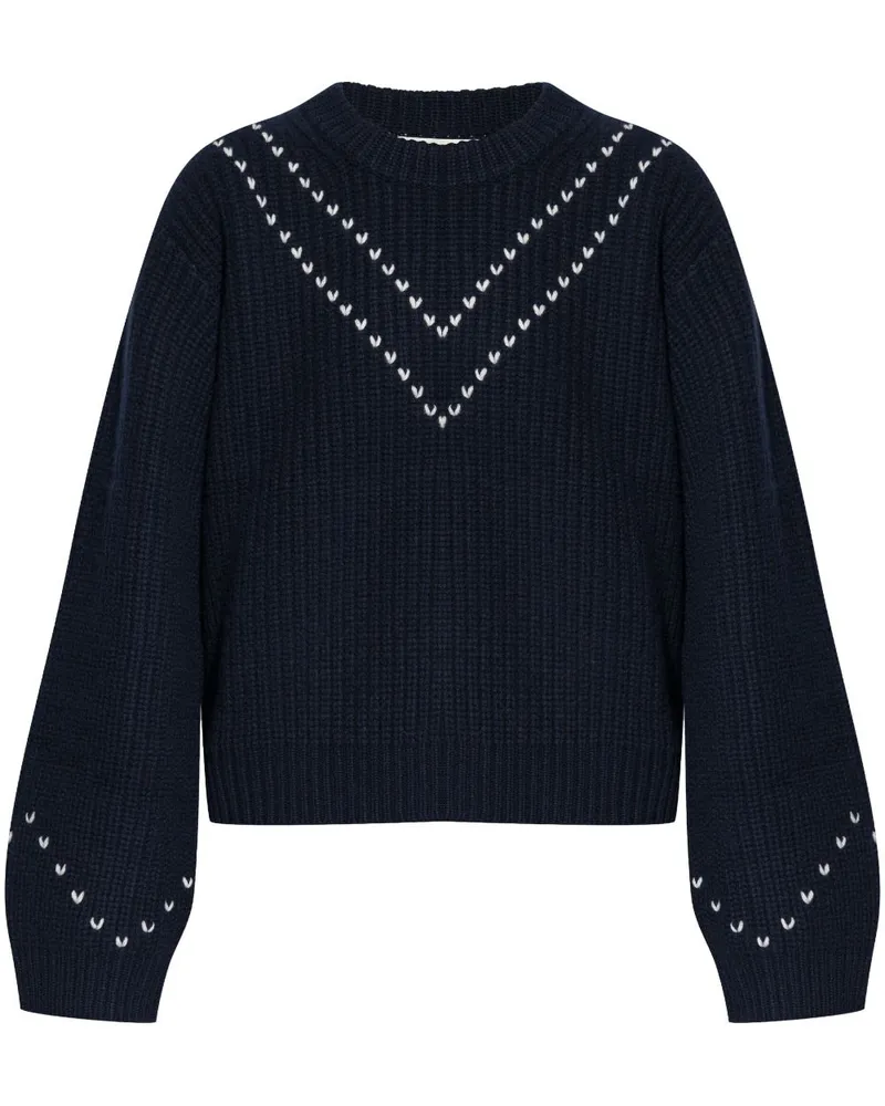 Lisa Yang Thelma intarsia-knit cashmere Pullover Blau