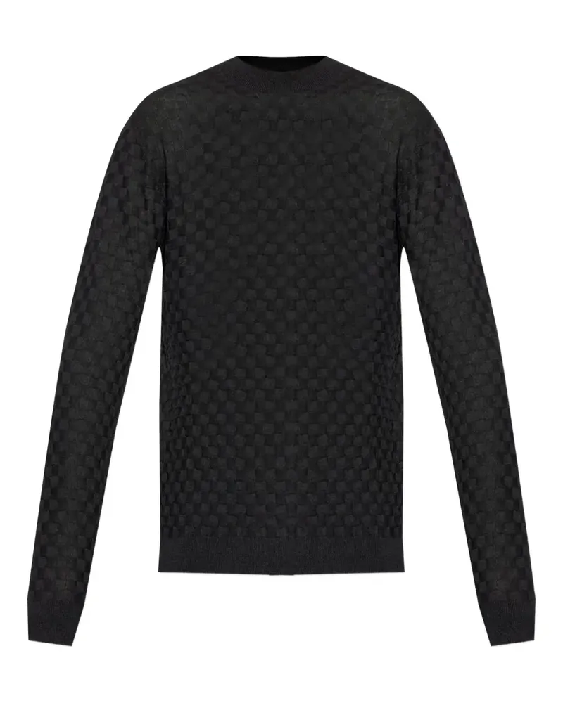 Giorgio Armani Texturierter Pullover - Schwarz Schwarz