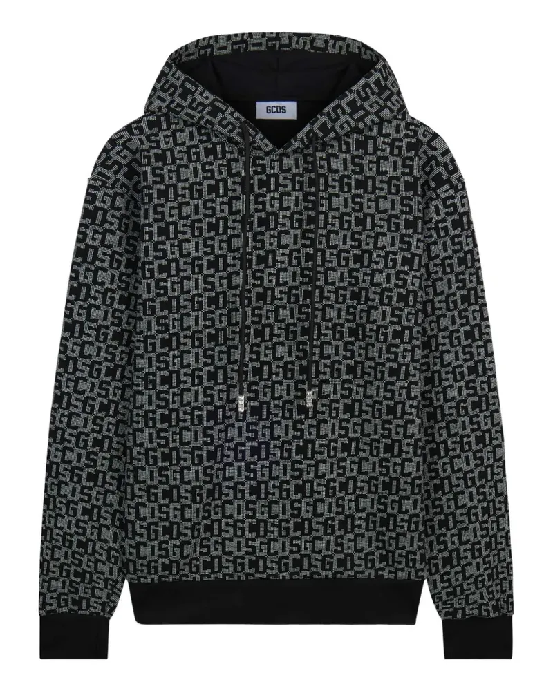 GCDS Hoodie mit Monogramm-Print - Grau Grau