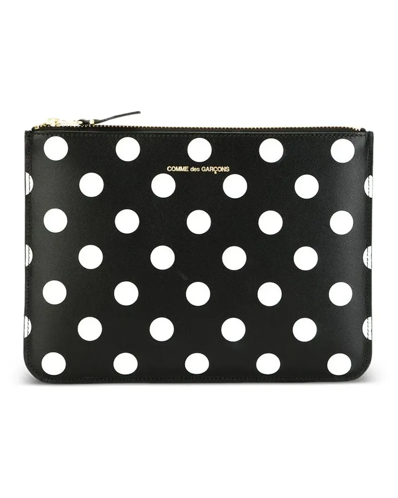 Comme des Garçons Clutch mit Polka Dots - Schwarz Schwarz