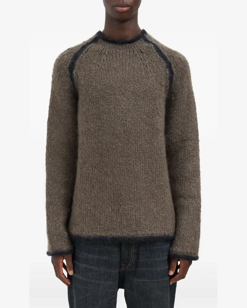 Our Legacy Rider round-neck raglan-sleeve sweater - Grau Grau