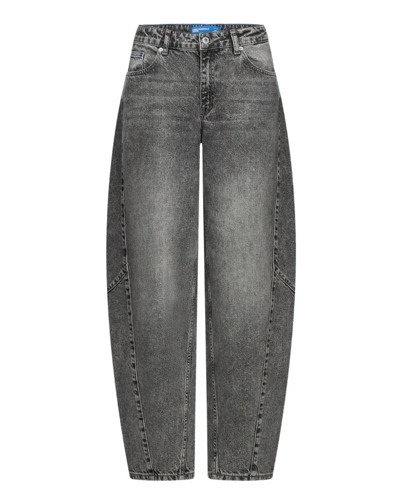 Karl Lagerfeld Jeans mit Abnähern - Schwarz Schwarz
