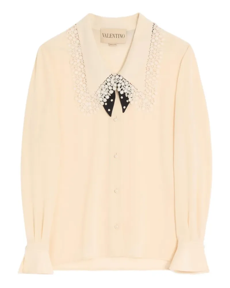 Valentino Garavani Seidenhemd aus Spitze - Nude Nude