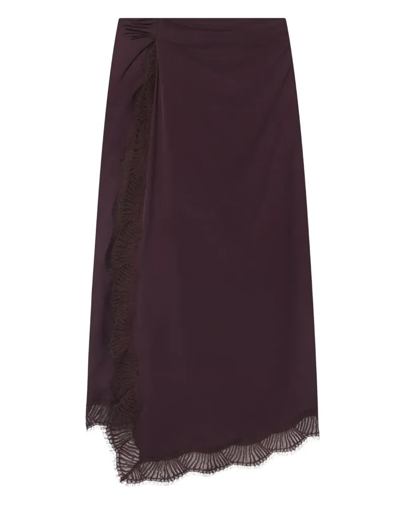 A.L.C. Asymmetrischer Bella Rock mit Spitzenbesatz - Violett Violett