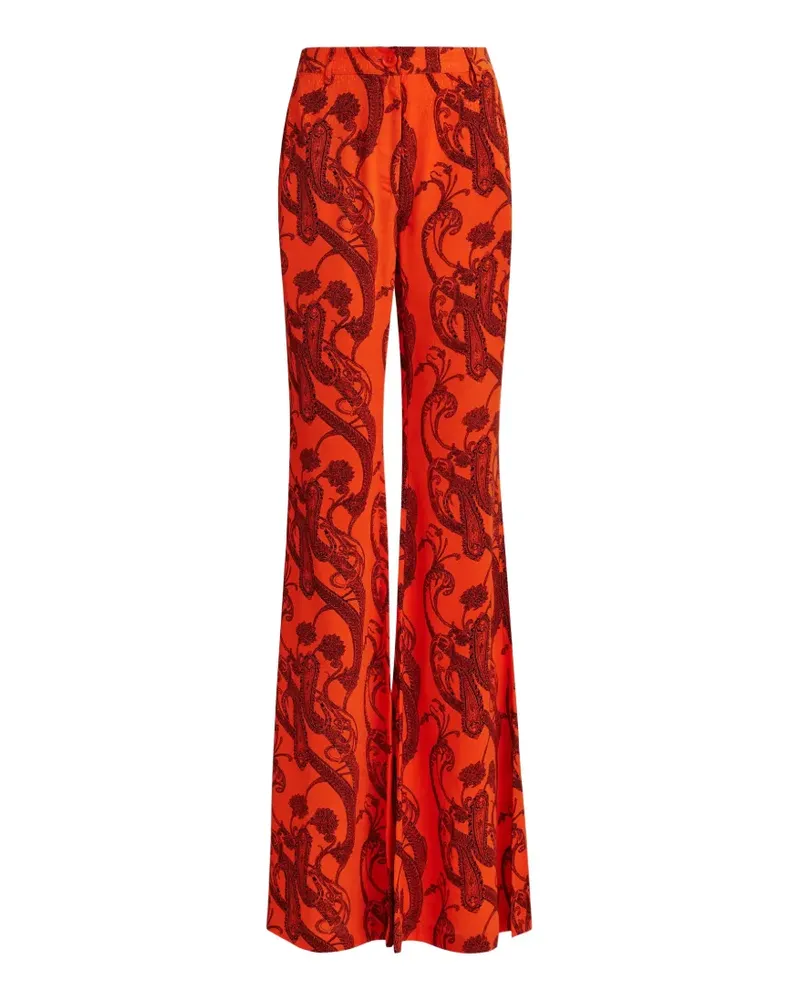 Essentiel paisley flared trousers - Orange Orange