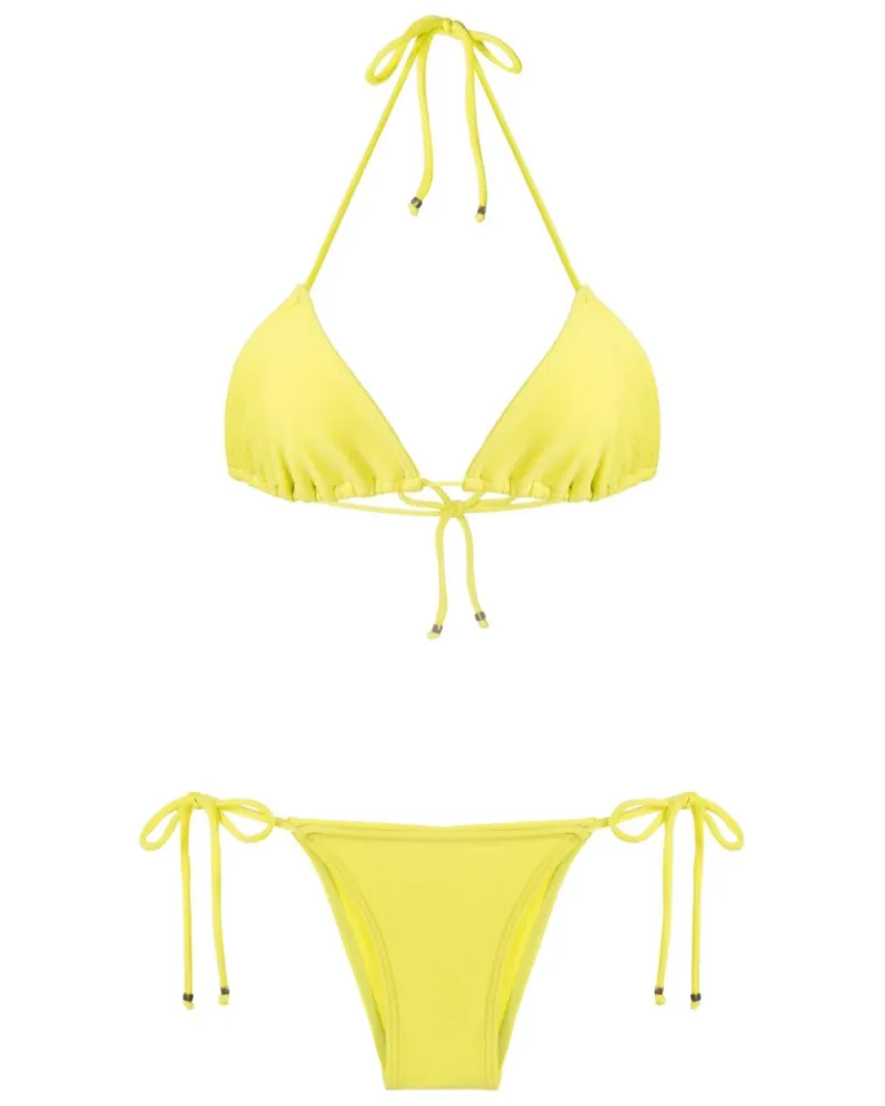 Amir Slama Klassischer Triangel-Bikini - Gelb Gelb