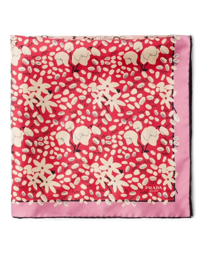 Prada Schal aus Seide - Rosa Rosa