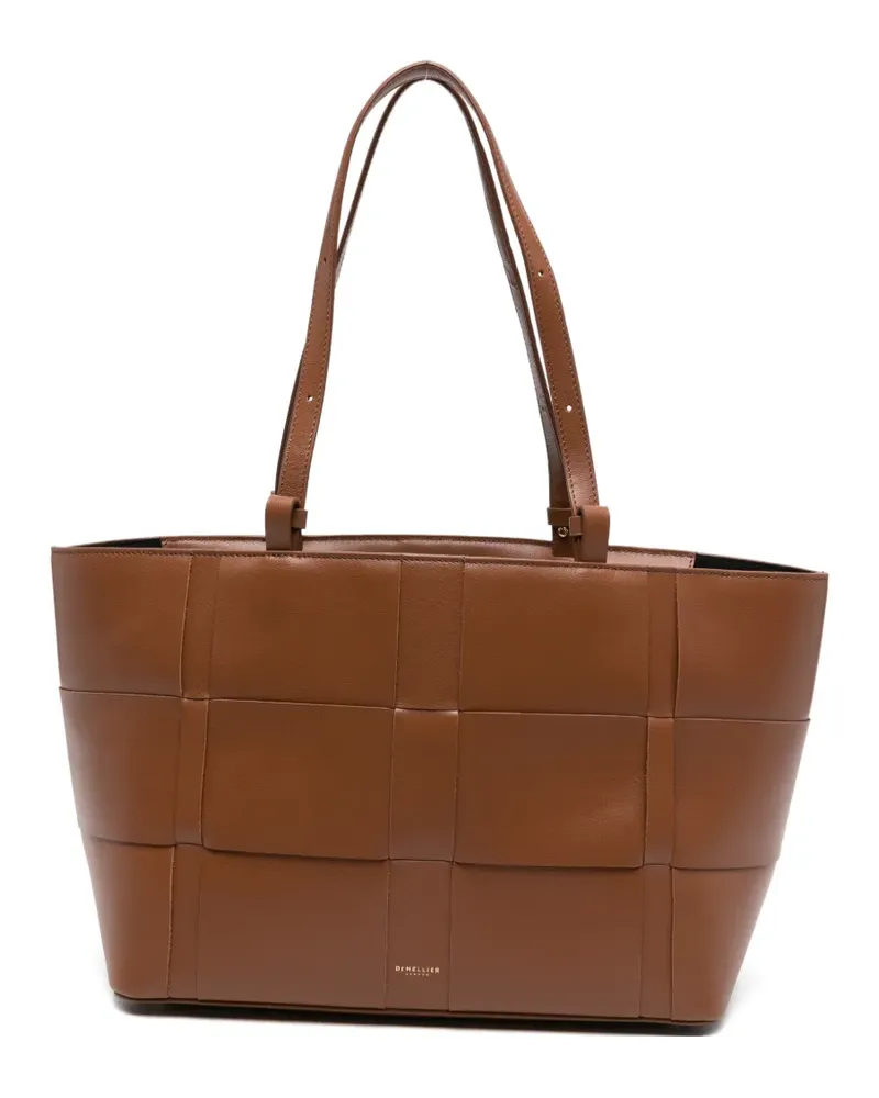 DeMELLIER Florence woven leather florence tote bag - Braun Braun