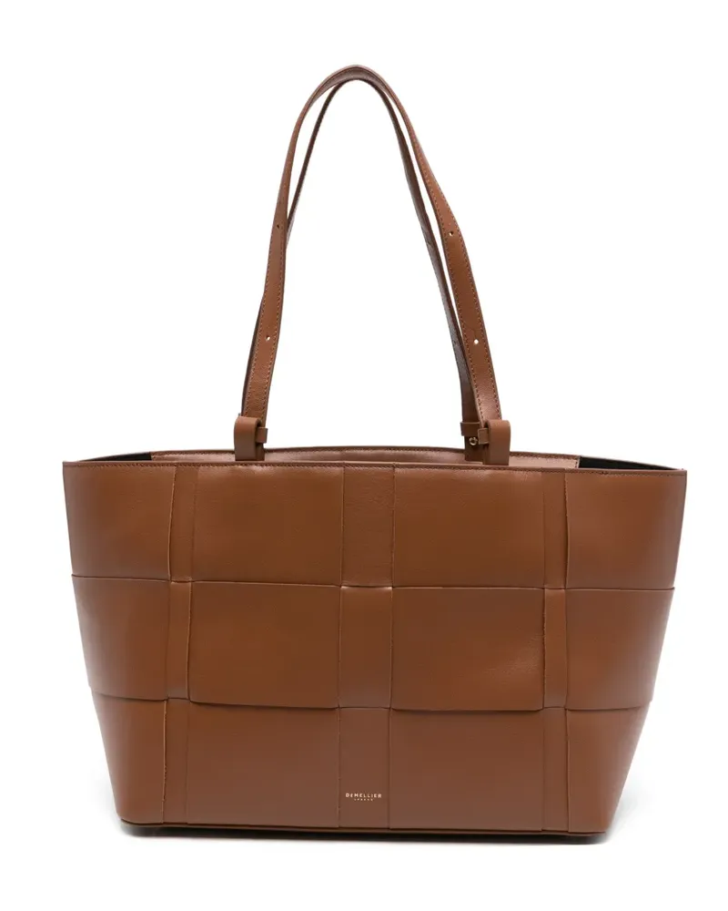 DeMELLIER Florence woven leather florence tote bag - Braun Braun