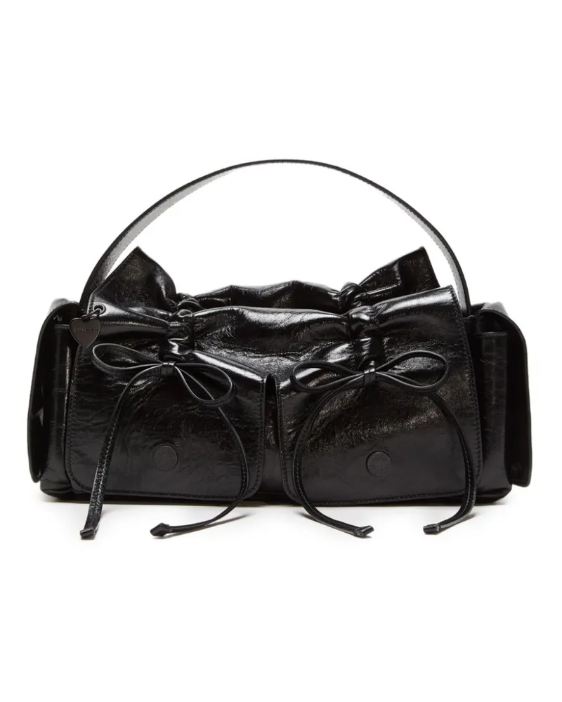 Acne Studios Schultertasche mit mehreren Fächern - Schwarz Schwarz