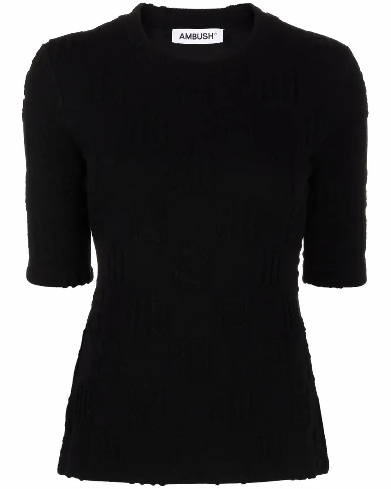 AMBUSH T-Shirt mit Monogrammmuster Schwarz