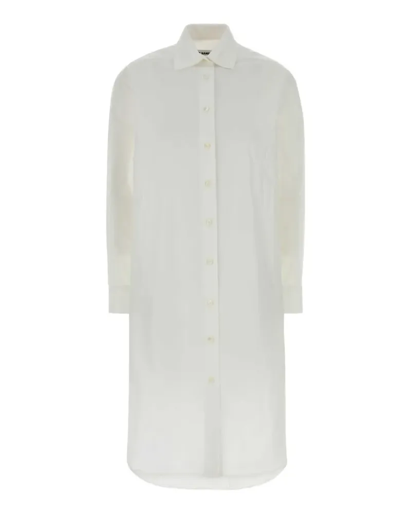 Jil Sander button-down cotton mini shirt dress - Weiß Weiß