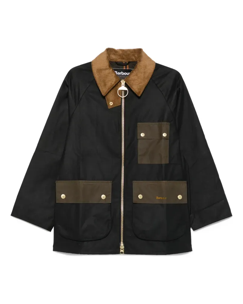 Barbour Jacke mit Cordkragen - Schwarz Schwarz