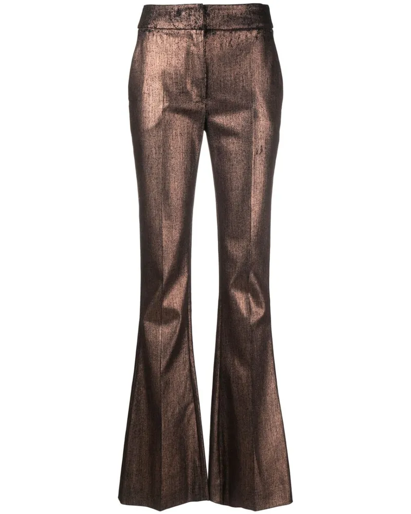 Genny Schlaghose im Metallic-Look - Braun Braun