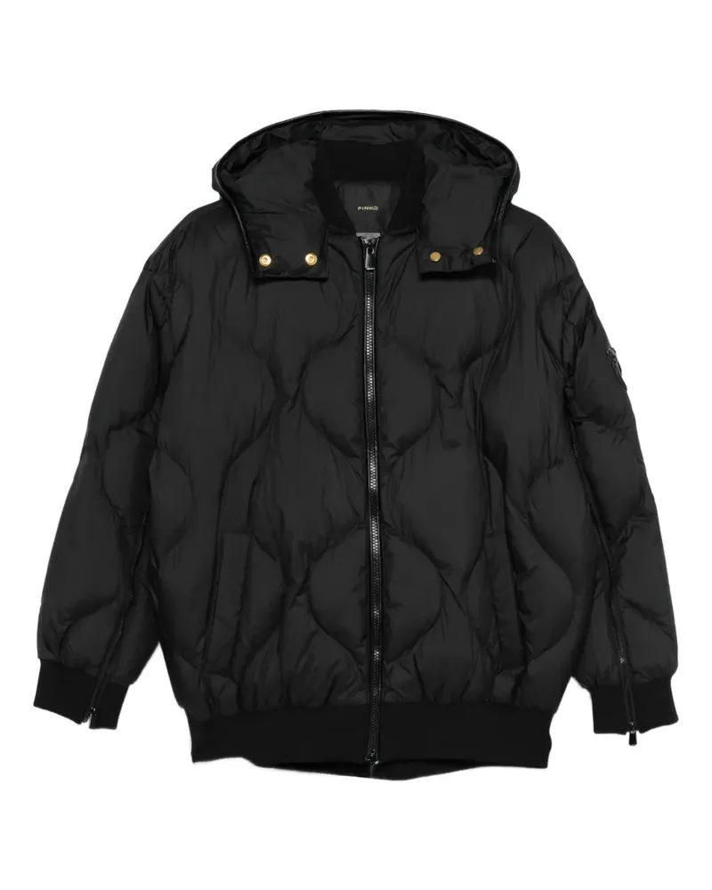 Pinko quilted hooded jacket - Schwarz Schwarz
