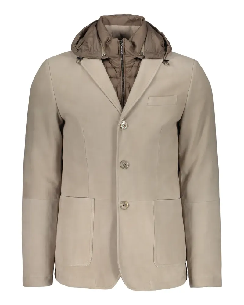 MOORER Bellotto-Ur leather jacket - Nude Nude