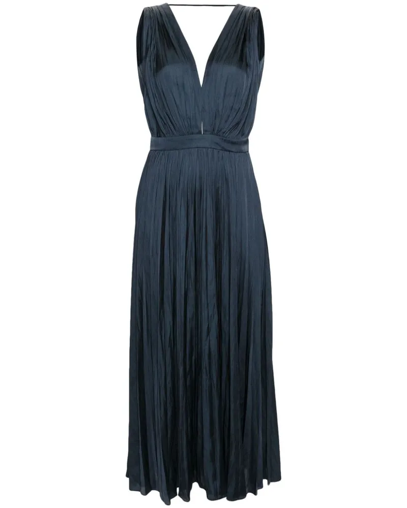 Maje Maxikleid mit Falten - Blau Blau