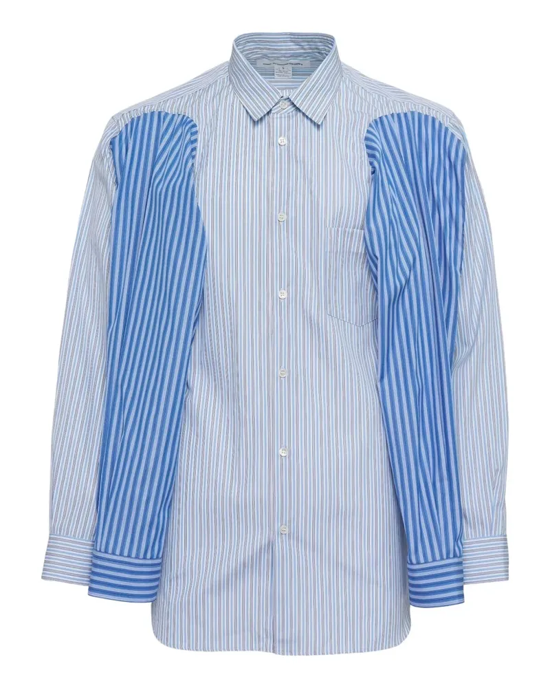 Comme des Garçons Gestreiftes Hemd im Layering-Look - Blau Blau