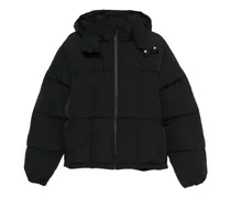 Gefütterte Jacke mit Logo-Stickerei - Schwarz