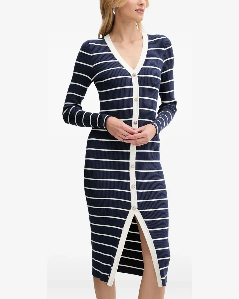 Guess Gestreiftes Hemdkleid - Blau Blau