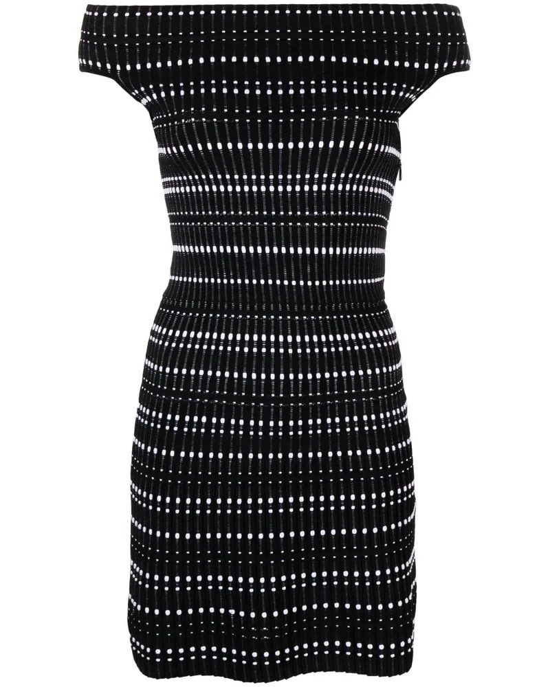 Alexander McQueen Schulterfreies Minikleid - Schwarz Schwarz