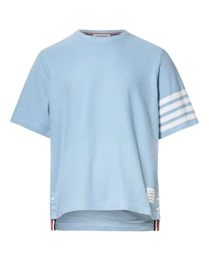 Thom Browne T-Shirt mit Streifendetail - Blau Blau