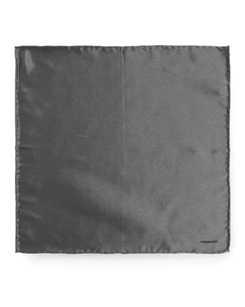 Ferragamo silk pocket square - Grau Grau