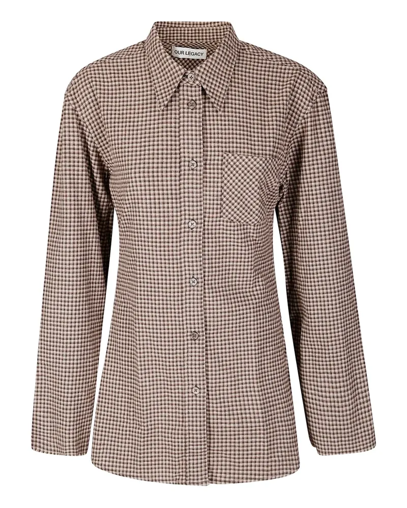 Our Legacy Daisy gingham check shirt - Nude Nude